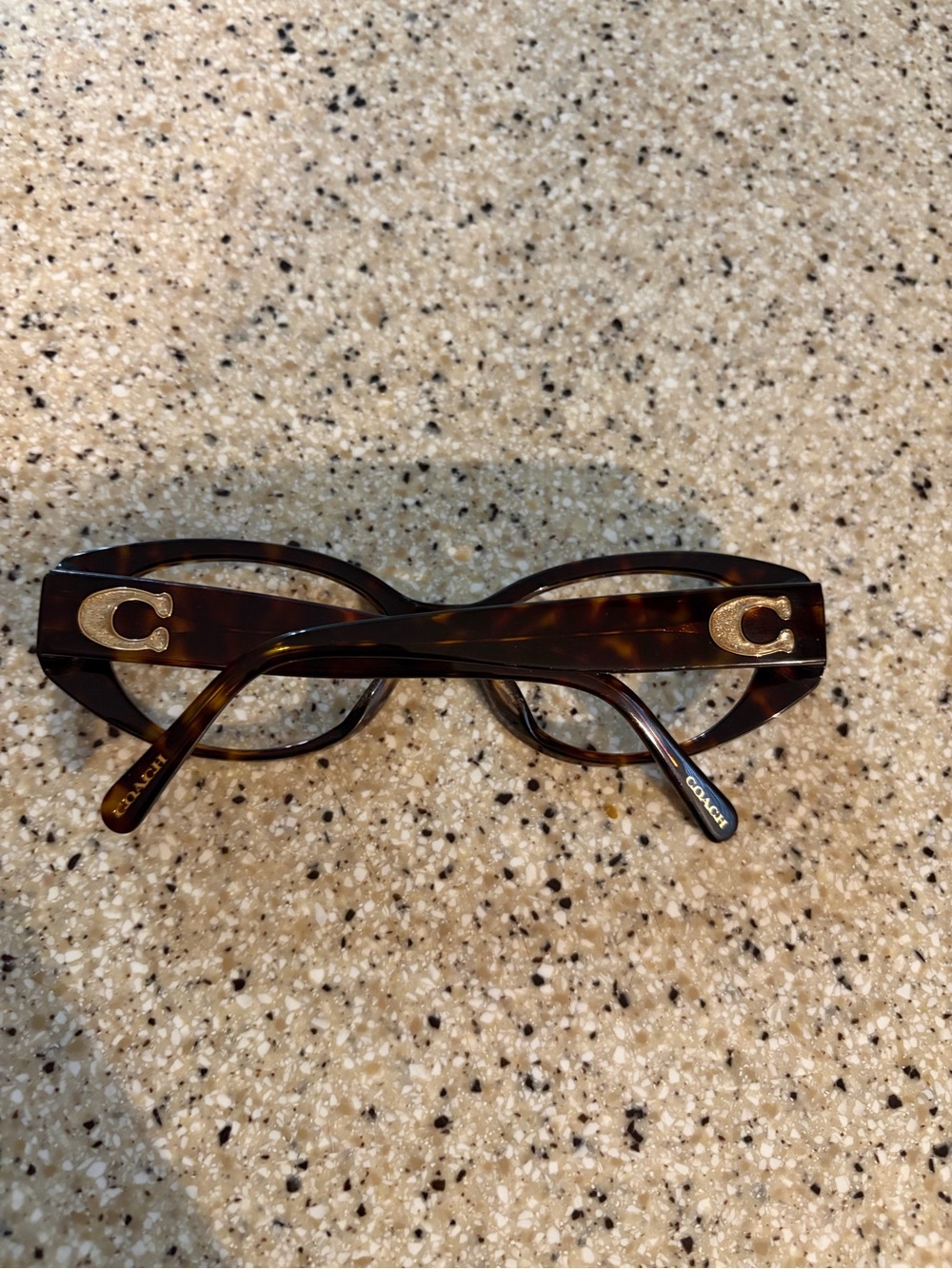 Coach Women's Tortoiseshell Optical Glasses - Dark Tortoise( Missing Lenses) - Picture 2 of 2